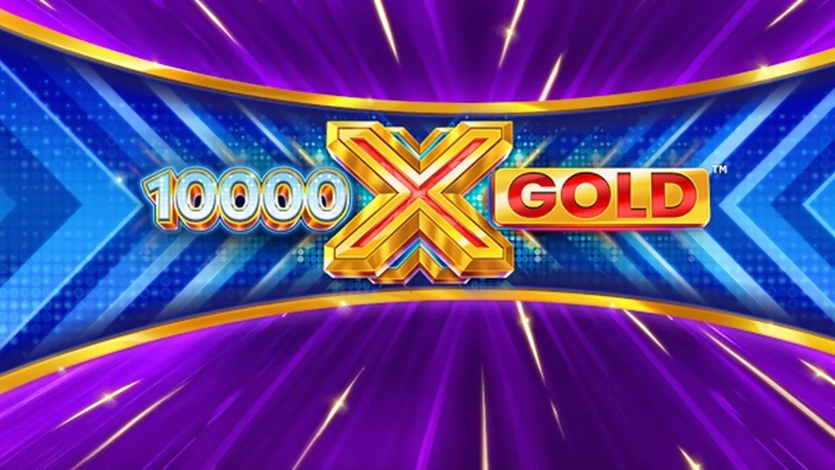 Interface dourada e luxuosa do slot 10,000 X Gold
