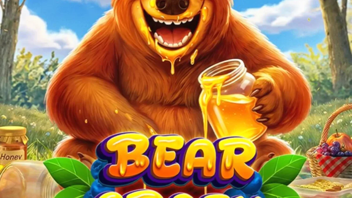 Visual vibrante e temático do slot Bear Crazy com elementos de natureza e piquenique