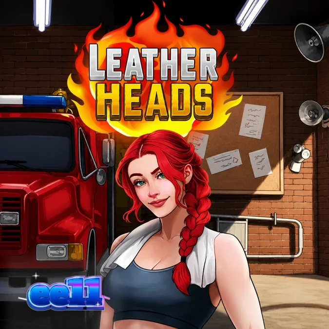 Interface do jogo de slot Leatherheads com bombeiros e mangueiras de incêndio